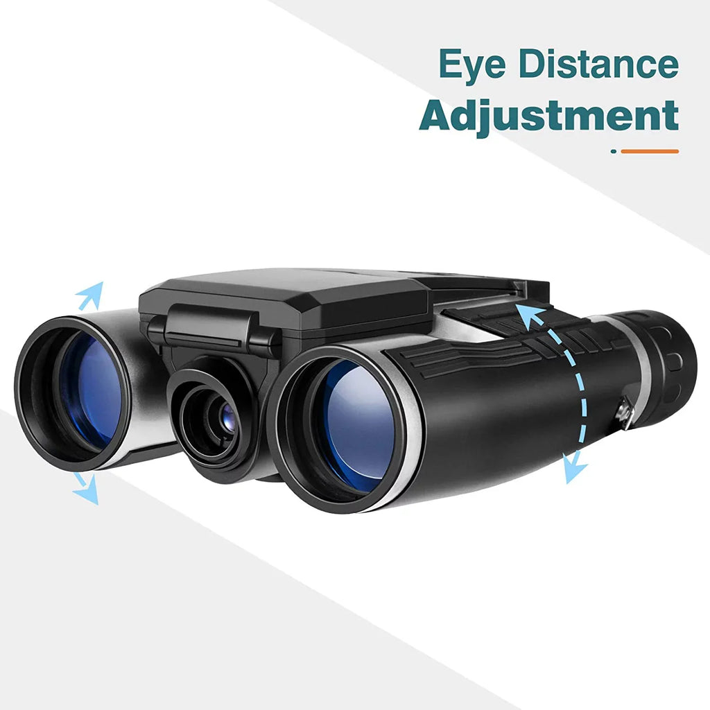 Zoom LCD Watching 2" Binocular Photo Bird with 5M Video Recorder 32GB Camonity Football Camera for Game 12X Digital Camcorder Concert