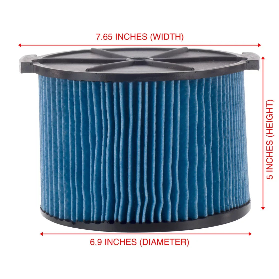 & Pack Dry 3-4.5 Fine 26643 Compatible VF3500 RIDGID Cartridge Gallon Dust with Wet Part 3-Layer Portable Replacement Filter 7 Vacuums