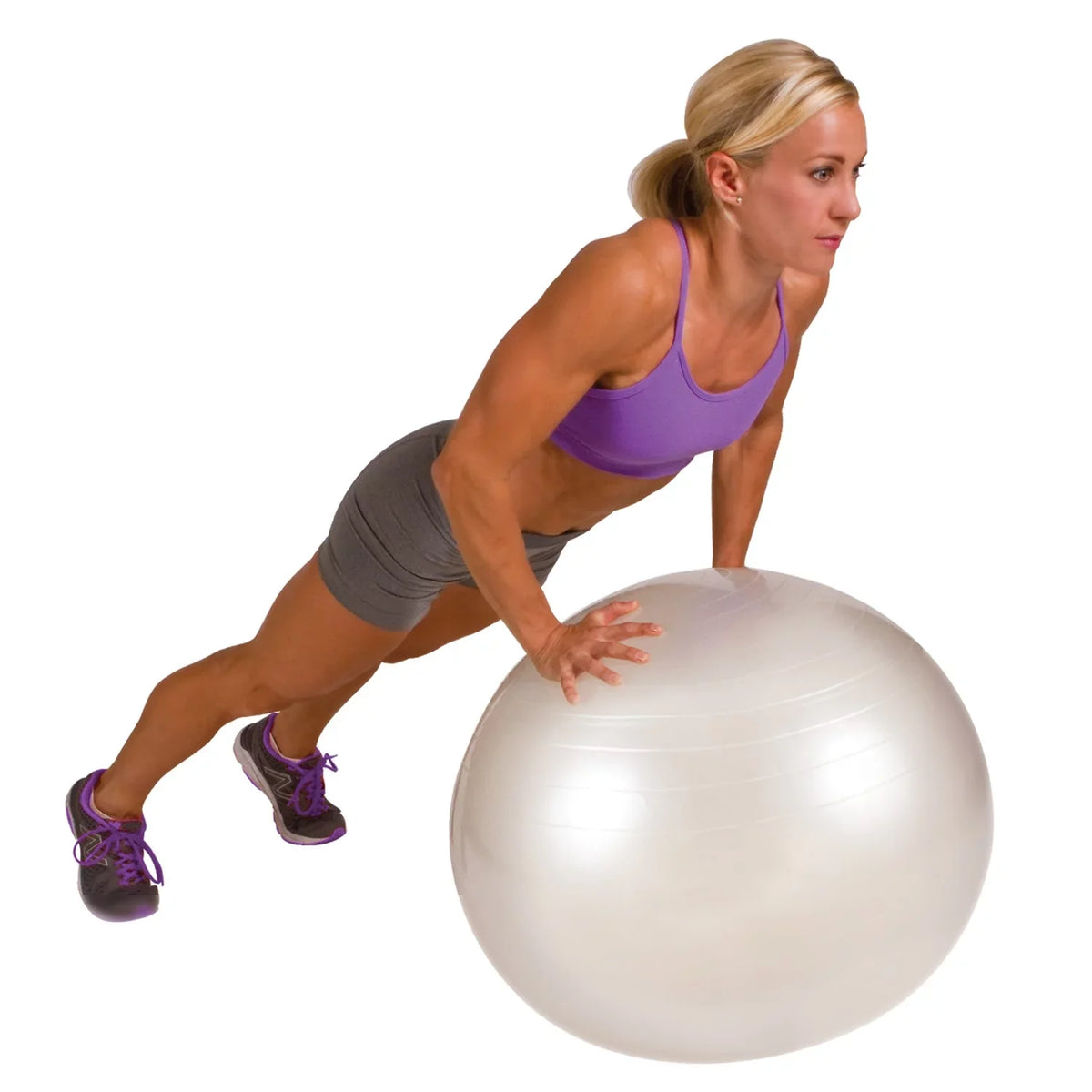 GF-65 Full-Body Composition Pump Scale cm; Ball White) and GoFit with HBF-514C Exercise Ball Bathroom (65 Black Omron Monitor