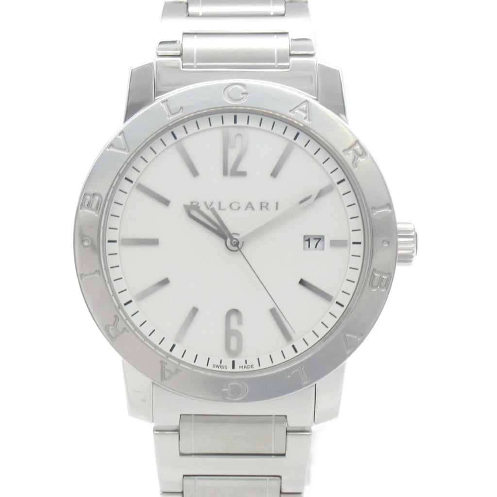 BVLGARI BB41S Wrist Watch Watch Automatic Wrist Bvlgari Stainless Steel (Good) Bvlgari White Mechanical BB41S Pre-Owned Watch