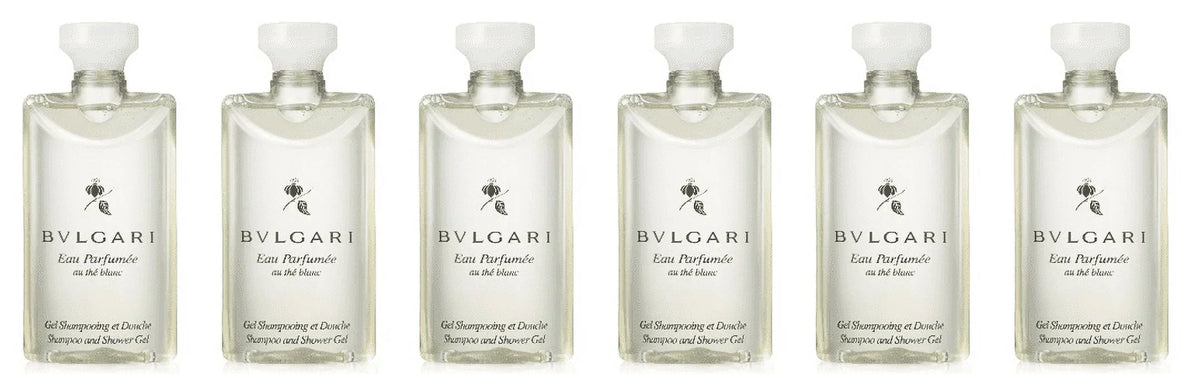 tea) Shower Bvlgari the and (white 2.5 Gel blanc Shampoo of Oz au Set 6