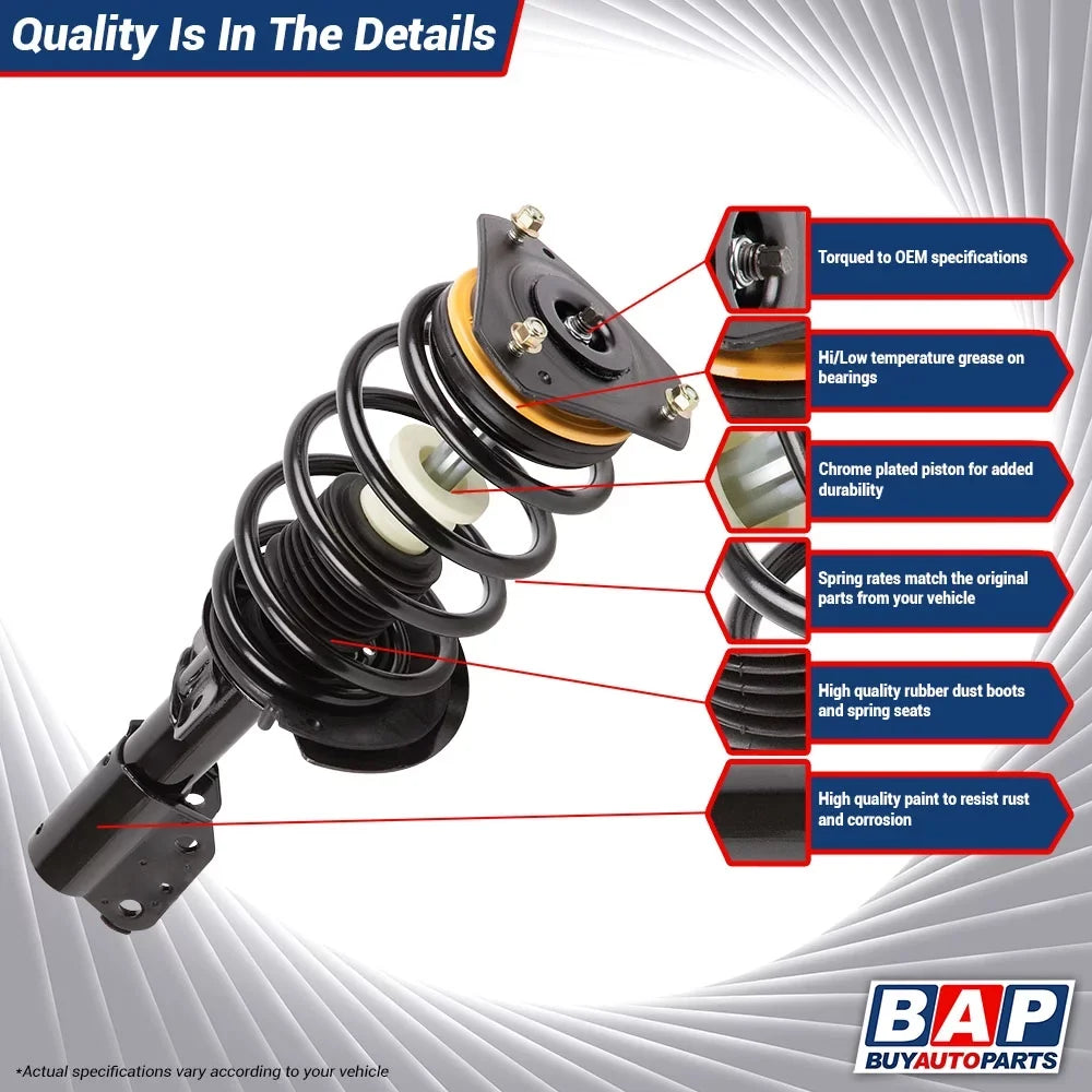 Rear For Spring Front Police & Taxi Impala - Set Shock Chevy Strut 2000-2011 Buyautoparts