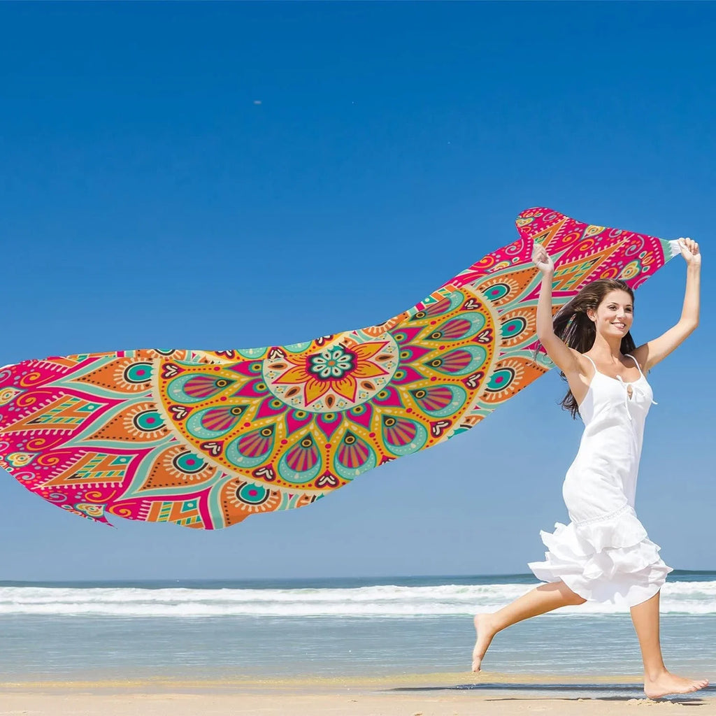 Wrap Lightweight Women Scarves Girls Shawl Floral Scarf Silk Mandala Long Hyjoy for Neck