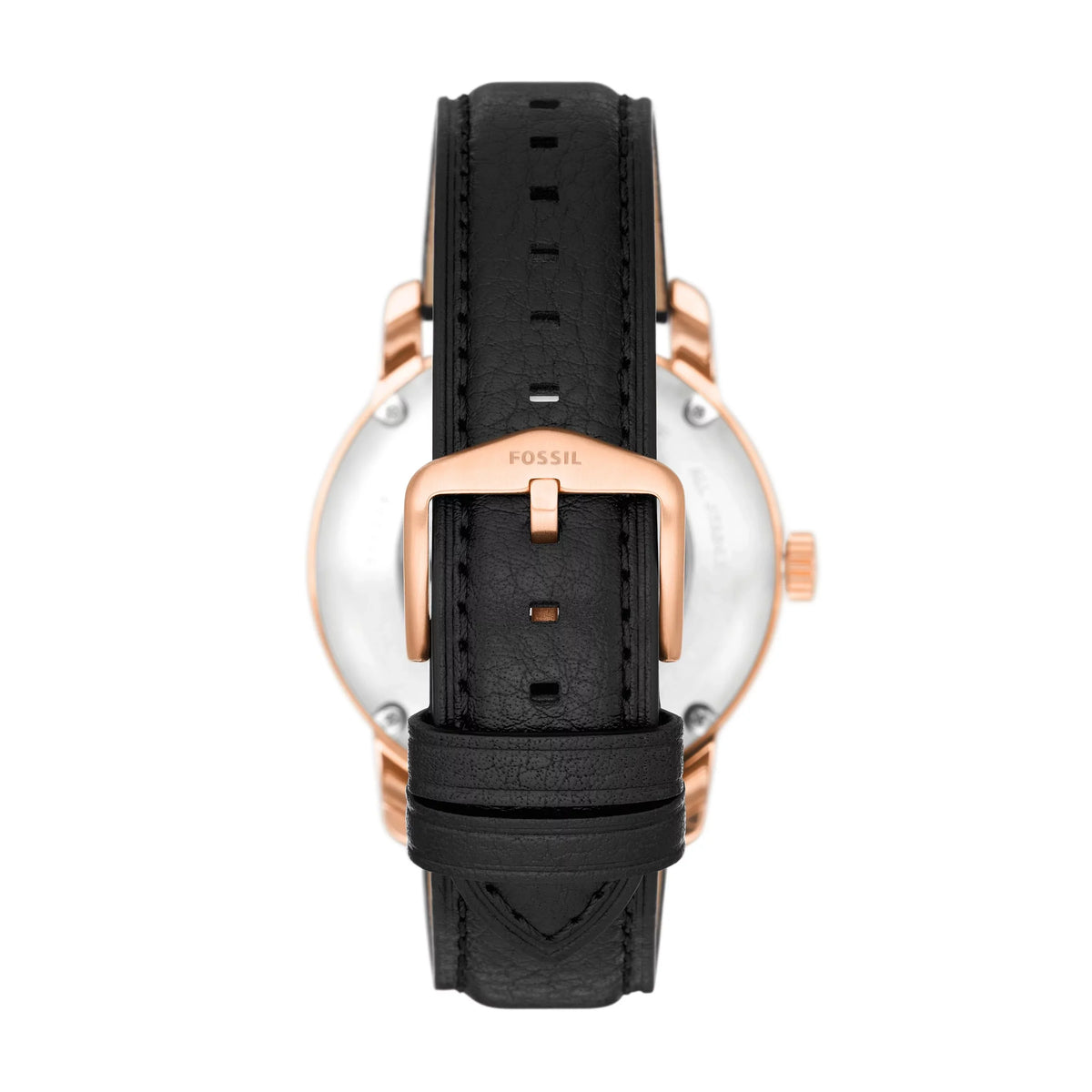 Black Leather Automatic Watch Eco Fossil Heritage