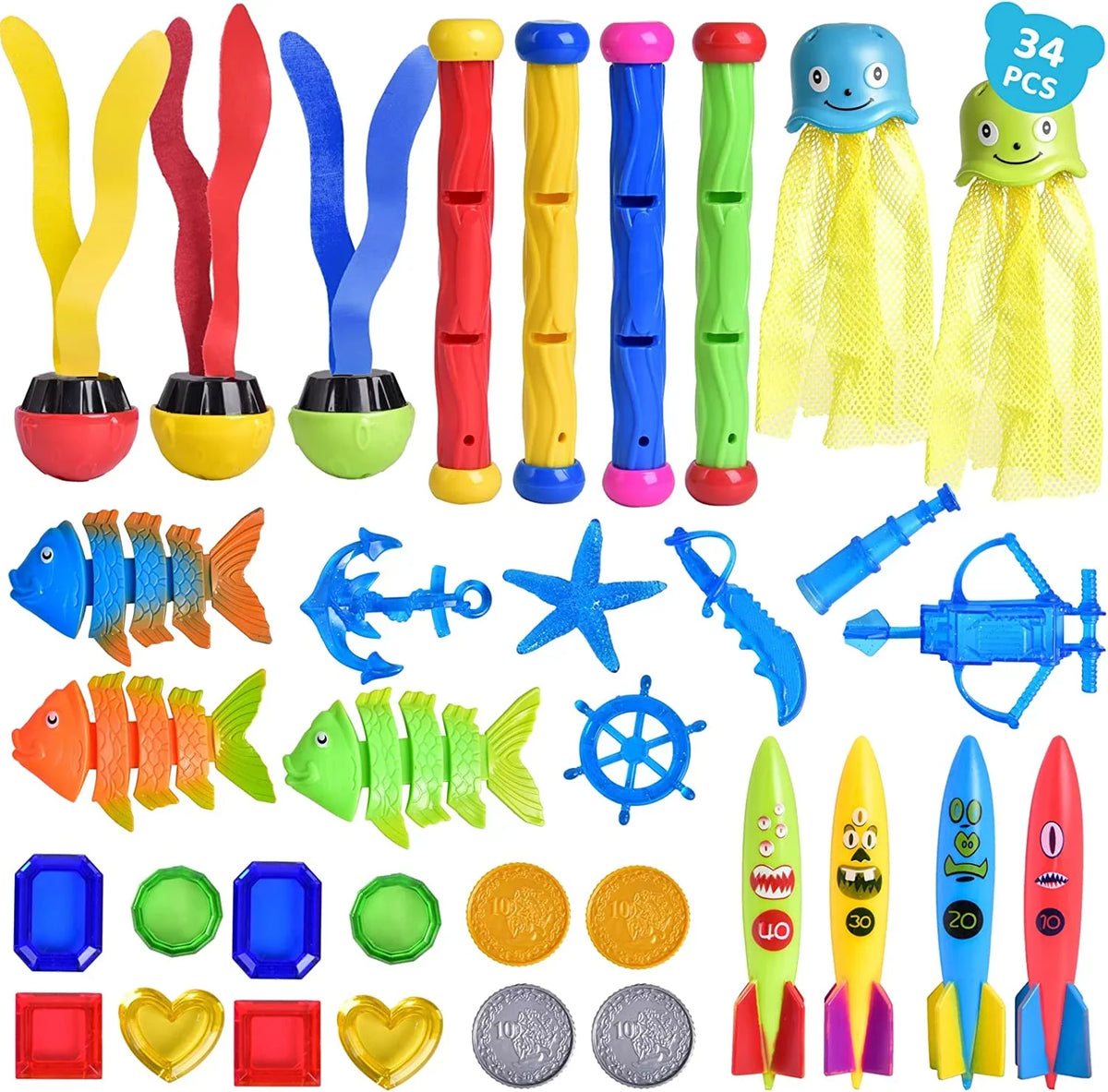 Toys 34PCS for Little Kids Toys Toys Backyard, Diving Pool for Kids liquid Swimming Pool Fun for Toys