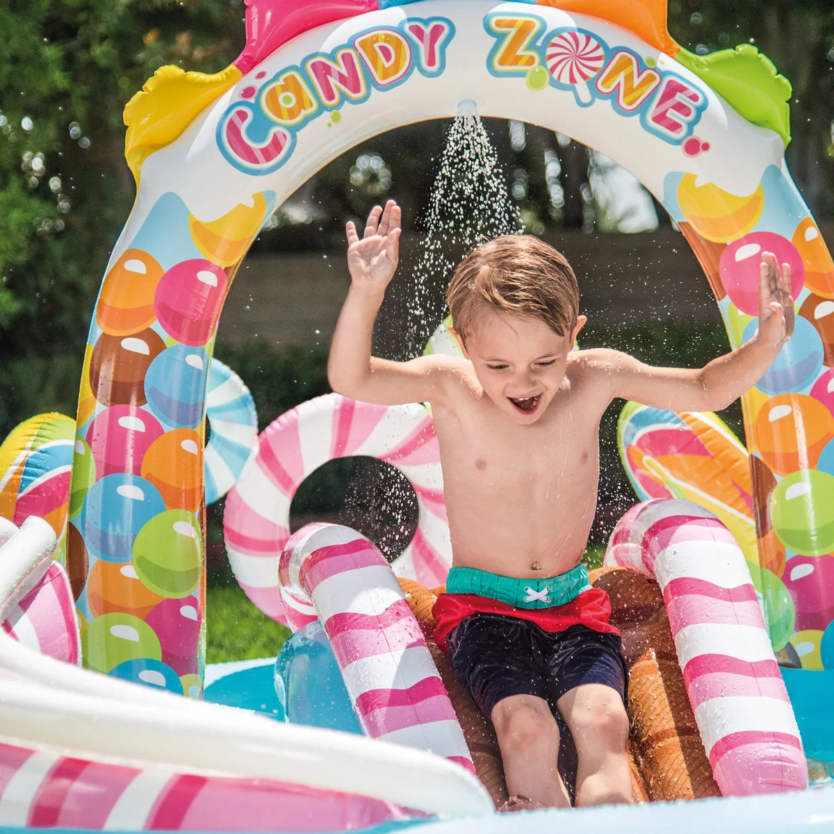 Zone Pack) Play Pool Waterslide(Open (2 w/ Splash Kids Candy Intex Center Box)