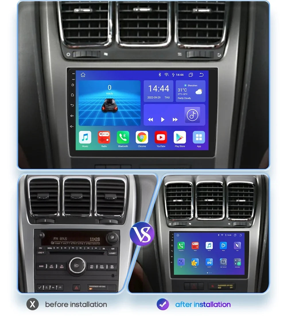 Chevrolet Savana Radio Sierra 5.0 12 GPS inch Stereo Bluetooth 32GB AM 10.1 Android 4GB GMC DSP Hizpo Carplay Navigation With Silverado For Car Radio Buick FM