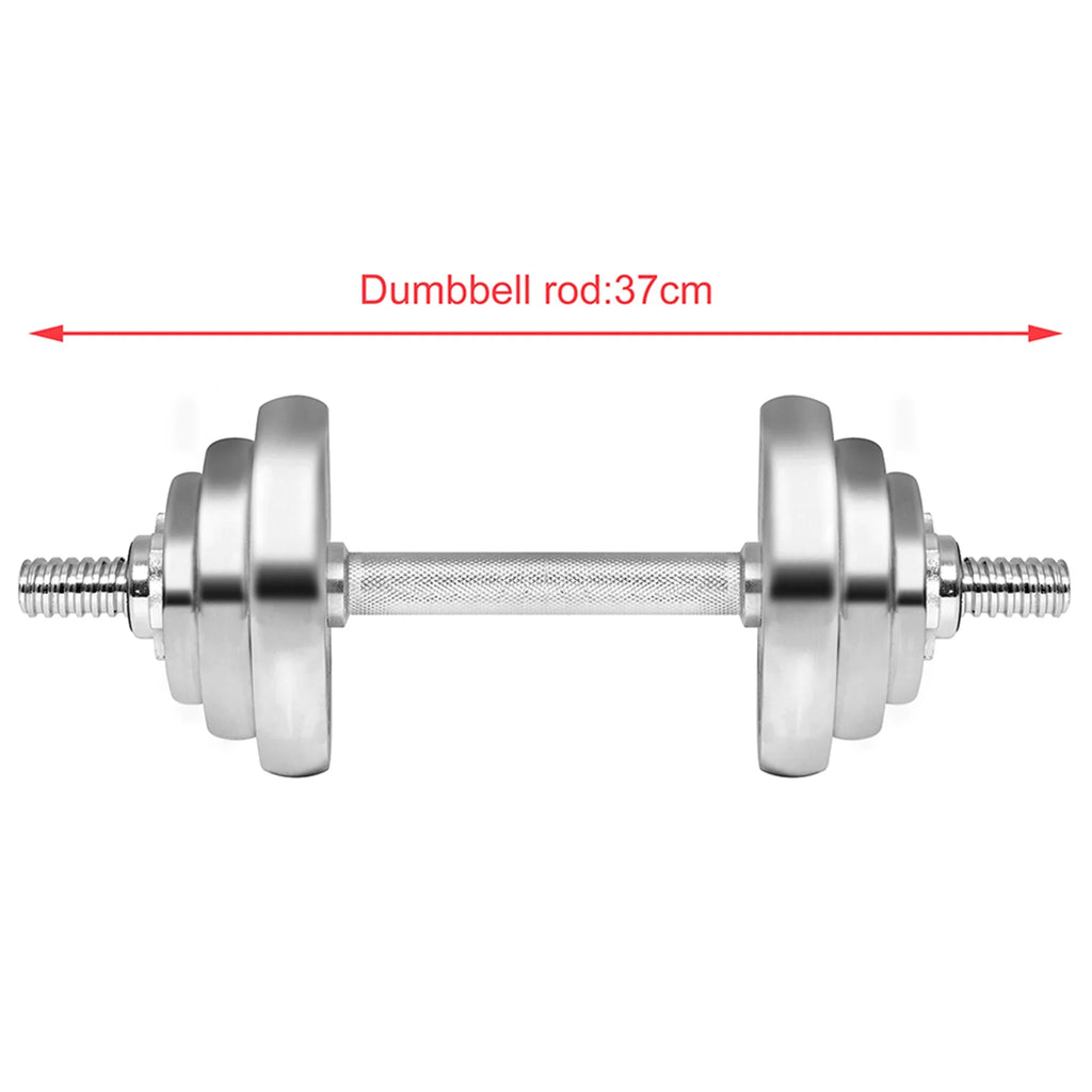 Dumbbell Fitness Detachable Dumbbells Silver Adjustable Gym for Barbells SAYFUT Exercise, Household Weight Set 66LB