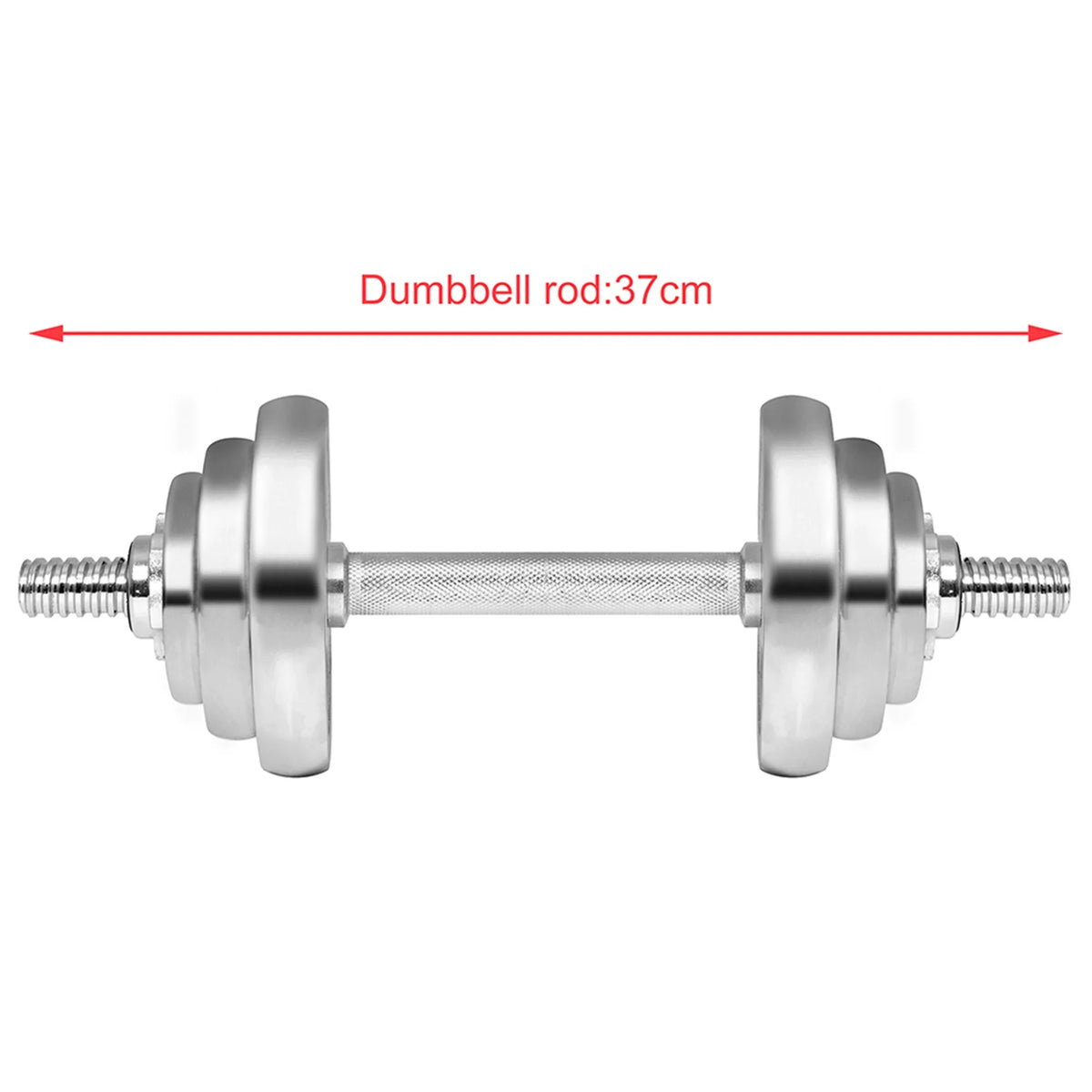 Dumbbell Fitness Detachable Dumbbells Silver Adjustable Gym for Barbells SAYFUT Exercise, Household Weight Set 66LB