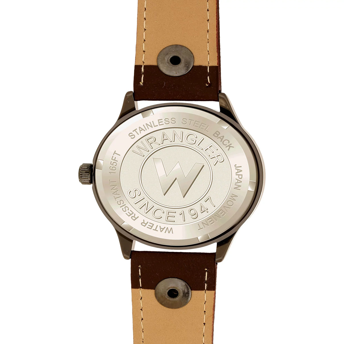 Dial, Sunburst Watch Golden Brown Wrangler Strap 40mm