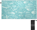 Dry Bestwell Towel Bath Blanket, Shower Thin Multipurpose Swim Yoga Lightweight 30”X60” Sand Beach Towel, Coral Microfiber Quick Pool Towel Free Seashell Oversized Towel