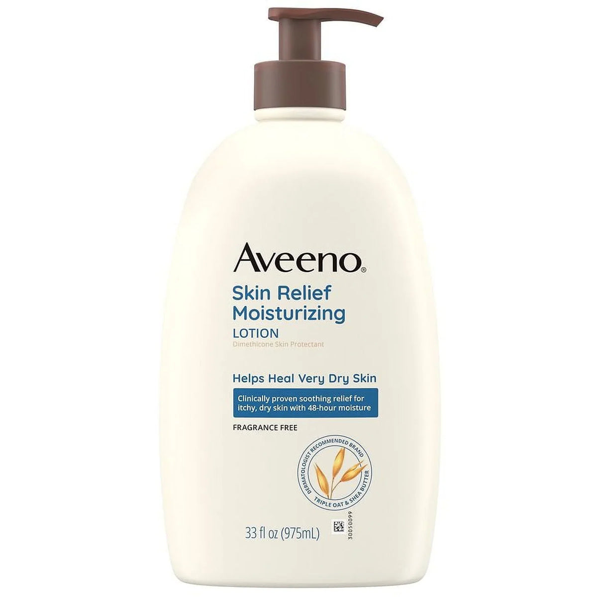 oz Lotion Relief fl Dry Aveeno Moisturizing for Skin Very Skin Fragrance-Free 33.0