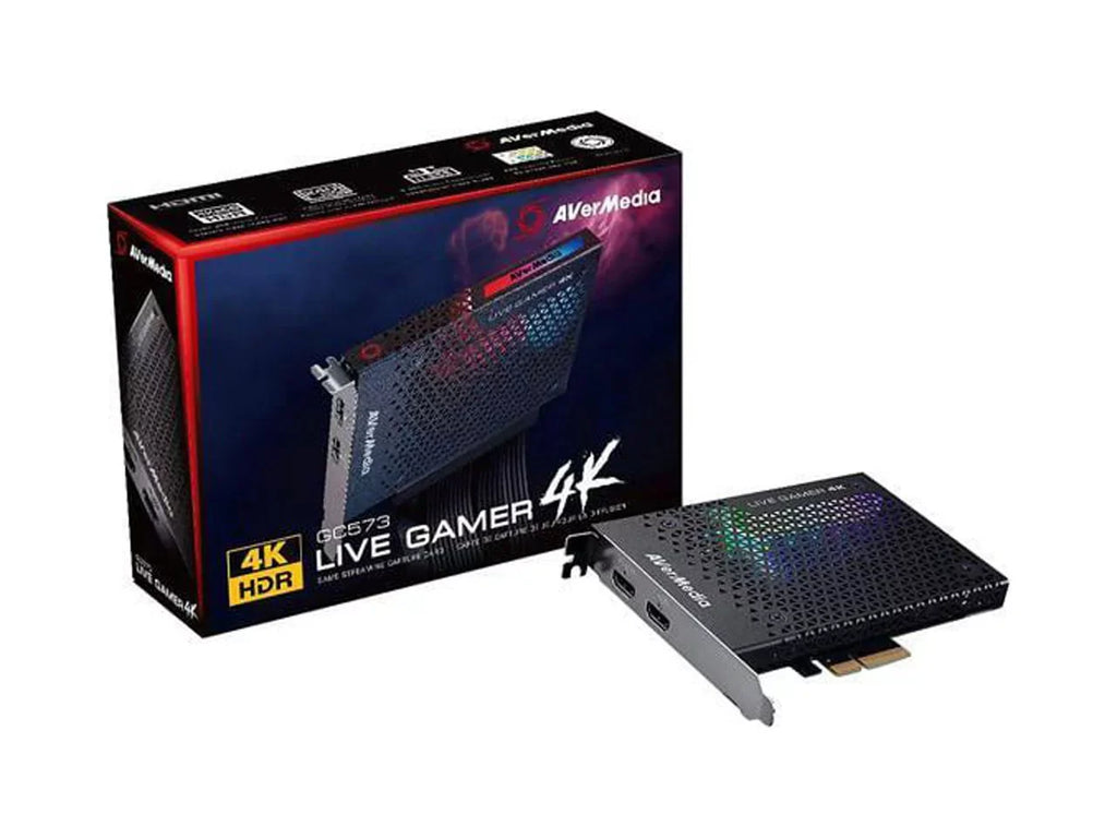 4Kp60 Broadcasting Xbox Ultra-Low Recording and HDR Latency Capture and Gamer AVerMedia Card, 4K PCIe X, Gen2x4 One PS4 (GC573) Pro for - Live