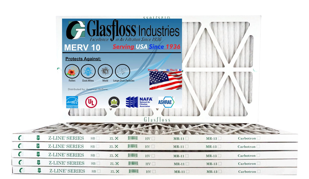 in Furnace Glasfloss x MERV - USA dimension: - 12x36x1 Air (Actual 11.5 inch) 35.5x7/8 -Qty:6 10 - Filter Made