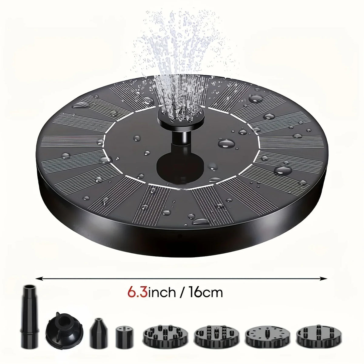 Pools Pump Gardens, exterior Fountain Fountain Powered Floating, Swimming Bath Solar 1pc and Bird - Solar Independent Ponds, Terraces, Waterscape for -