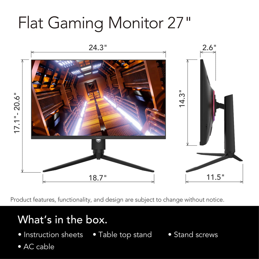 AMD 27" Premium Monitor FHD Funai Gaming (FGM-27F445) FreeSync™ Enabled 1ms, 240Hz, VA, HDR,