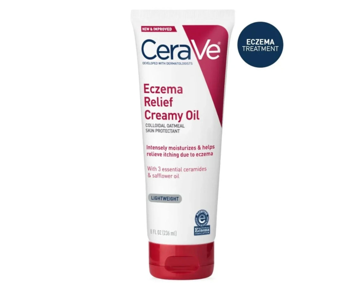 Creamy Skin Cerave Relief 8 of - Protectant, Pack 5 Eczema Oz. Oatmeal Oil Fl.