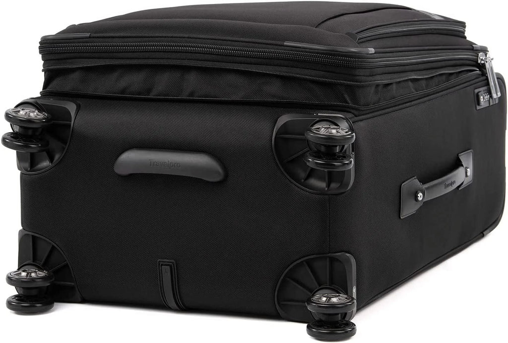 TSA Men Expandable Medium Softside Checked Black Luggage, Spinner 8 Checked-Medium Black, 25-Inch Shadow Checked and 25-Inch Platinum Wheel Elite Shadow Lock, Women, Suitcase, Travelpro
