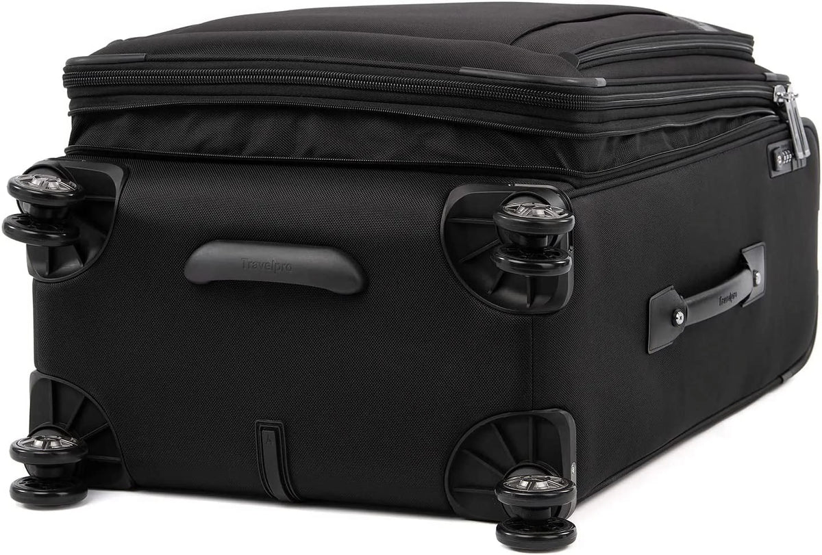 TSA Men Expandable Medium Softside Checked Black Luggage, Spinner 8 Checked-Medium Black, 25-Inch Shadow Checked and 25-Inch Platinum Wheel Elite Shadow Lock, Women, Suitcase, Travelpro