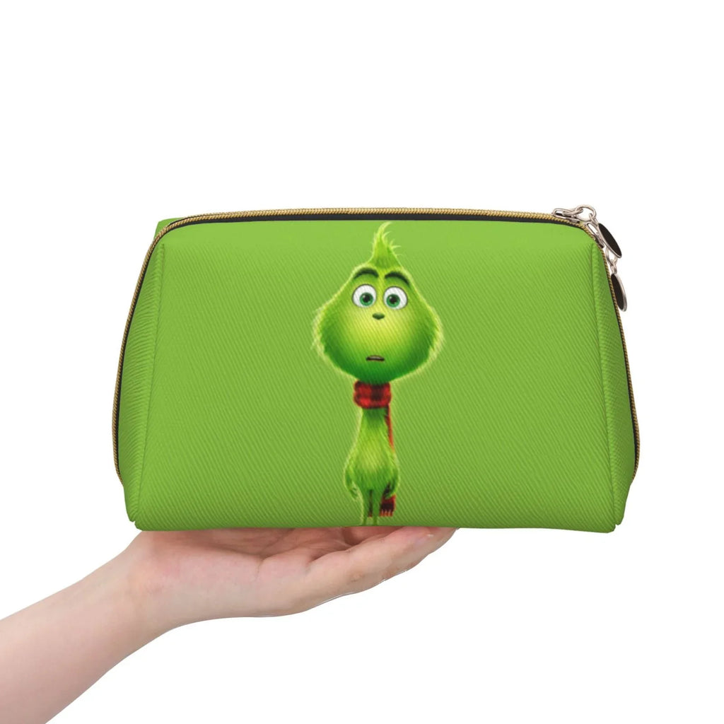 Pouch Gift Makeup Organizer Cartoon Toiletry Grinch Portable Cosmetic Travel Bag Leather Purse Bag Storage