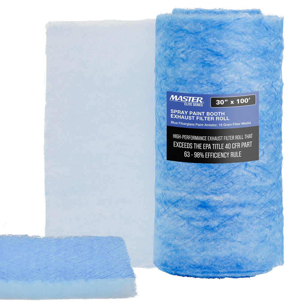 Roll, Booths - Master 30" Overspray Gram Autobody in 100' - Traps Refinish Captures Exhaust Paint Filter Particles Elite Premium Spray x Paint 18 Arrestor Paint Auto Heavy-Duty Fiberglass Booth