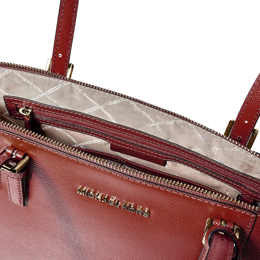 Michael Top-Zip MICHAEL Kors (Brandy) Tote 30F2GTTT8L-626 Set Jet Womens