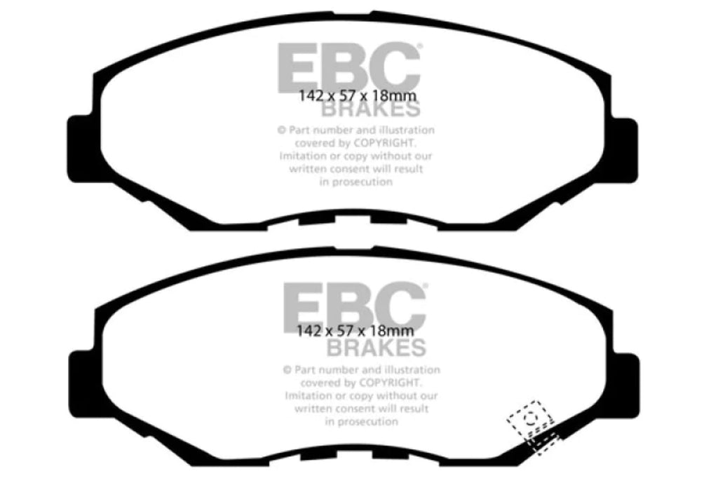 Ultimax2 CR-V HONDA 1.5 CIVIC, 2012-2021 13-15 Pads Acura Front Hybrid EBC 2012-2016 HONDA select: ILX Fits Brake