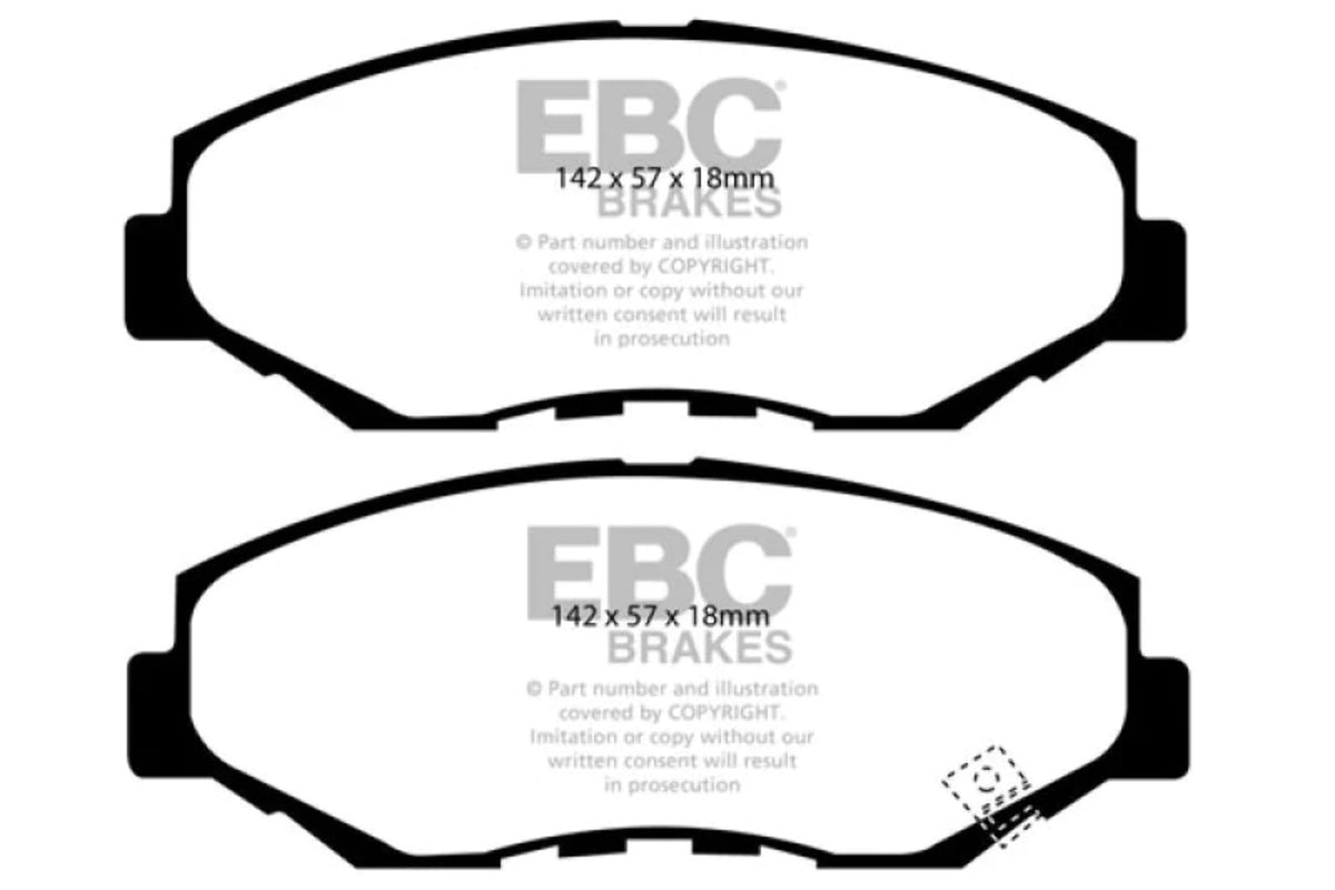Ultimax2 CR-V HONDA 1.5 CIVIC, 2012-2021 13-15 Pads Acura Front Hybrid EBC 2012-2016 HONDA select: ILX Fits Brake