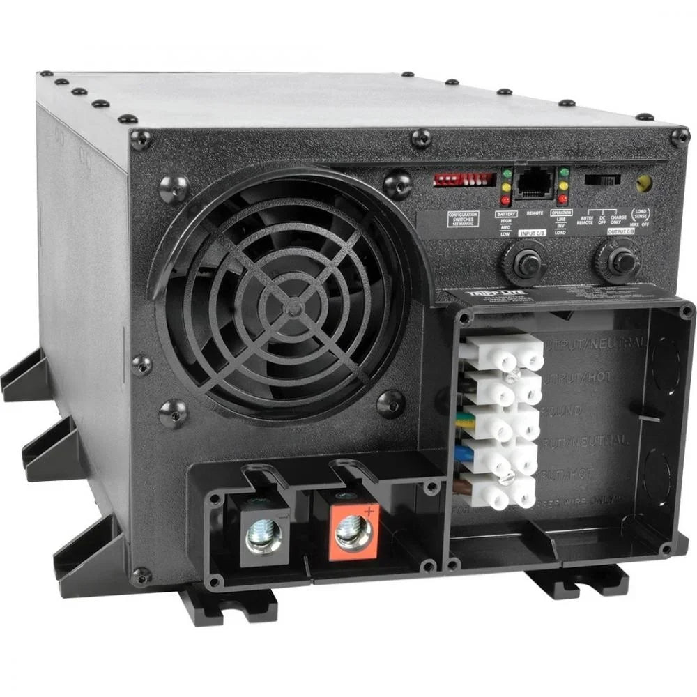 Switching Inverter/Charger Auto-Transfer Power:2400W by Lite - 2400W - 120V - AC 120V APS Eaton 48V Tripp with 48VDC Continuous UL PowerVerter Hardwired DC
