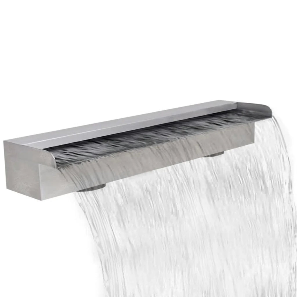 Waterfall SpillwayPatio Slide 23.6" With ,23.6 Pool X Pool Pool (w Waterfall Pond Waterfall X 4.5 Stainless Above Inches 23.6 X Waterfall Andoer 4.5 Steel Pond Feature Pool X Spillway Steel