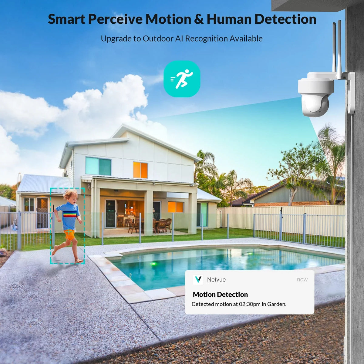 Only Wi-fi, Cameras Security Home Surveillance Wifi Cameras, Netvue Wireless 360° View 2.4G exterior
