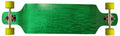 Symmetrical 76mm Wheels Maple Complete Longboard Drop Concave Green Down Shape