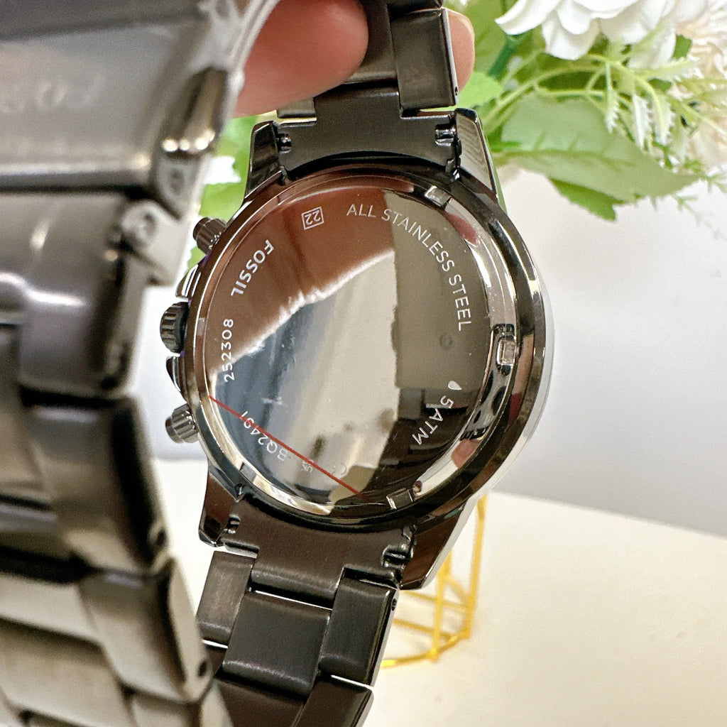 Multifunction BQ2491 Smoke Steel Watch Fossil Stainless Bannon