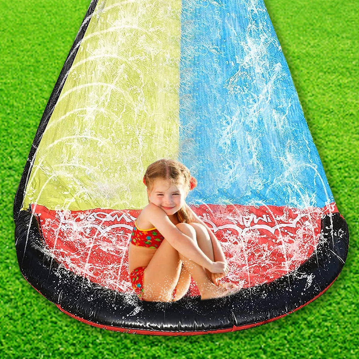 15.5ft Party Toys, liquid Blossomly Racing liquid Slides Toy Lawn