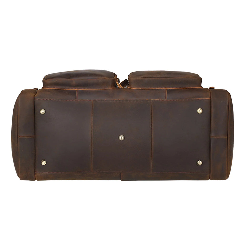 Duffle Grain Bag, Leather Bag Full Travel Shoulder Bag,