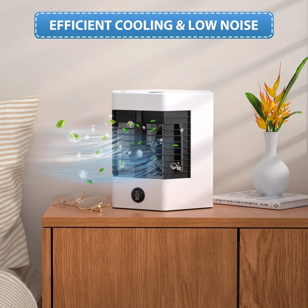 and Light Personal Cooler Easy YHAIOGS Portable Any Air Portable liquid Device to and Cool Air Like Space Home Mini Space Cooler office Conditioner Led Fill