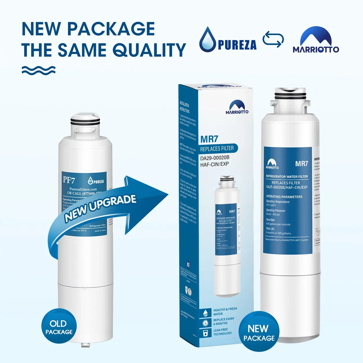 Filter Replacement for MARRIOTTO liquid Pack DA29-00020B 5 RF4267HARS, HAF-CIN/EXP, DA29-00020B,