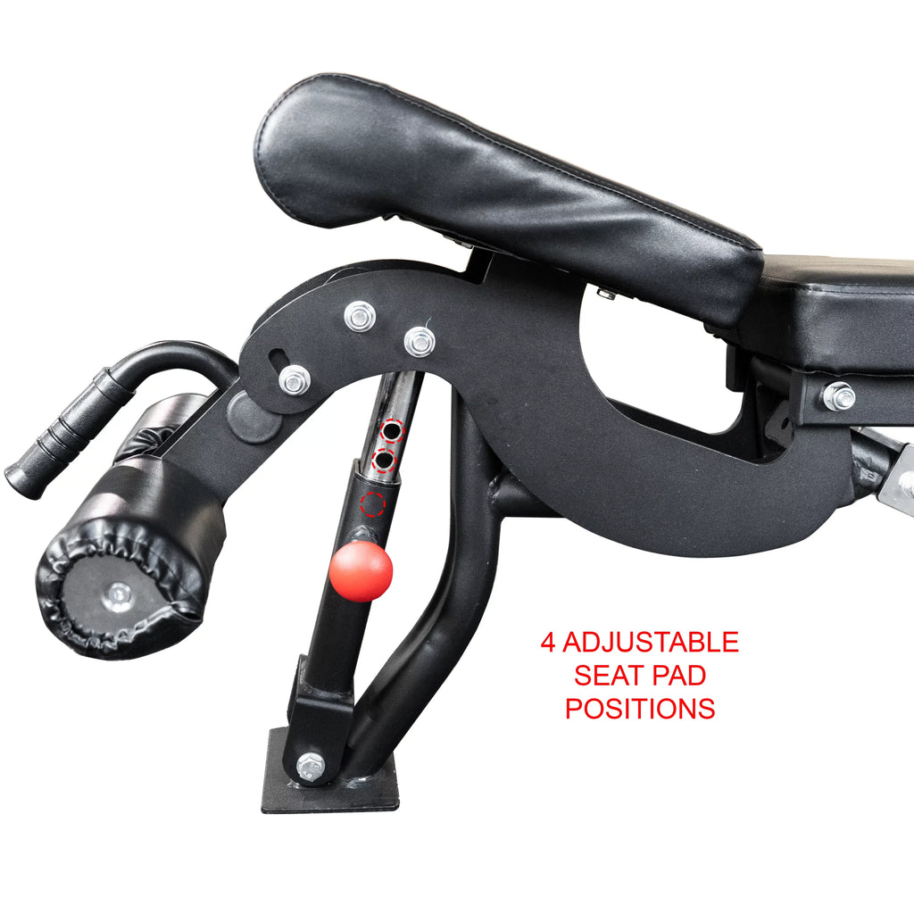 Positions Fitness – -DD-40 Black Duty Flat, Nylon and Weight Bench Incline, Adjustable Including Bench Press, 7 Valor Decline with Wheels Heavy