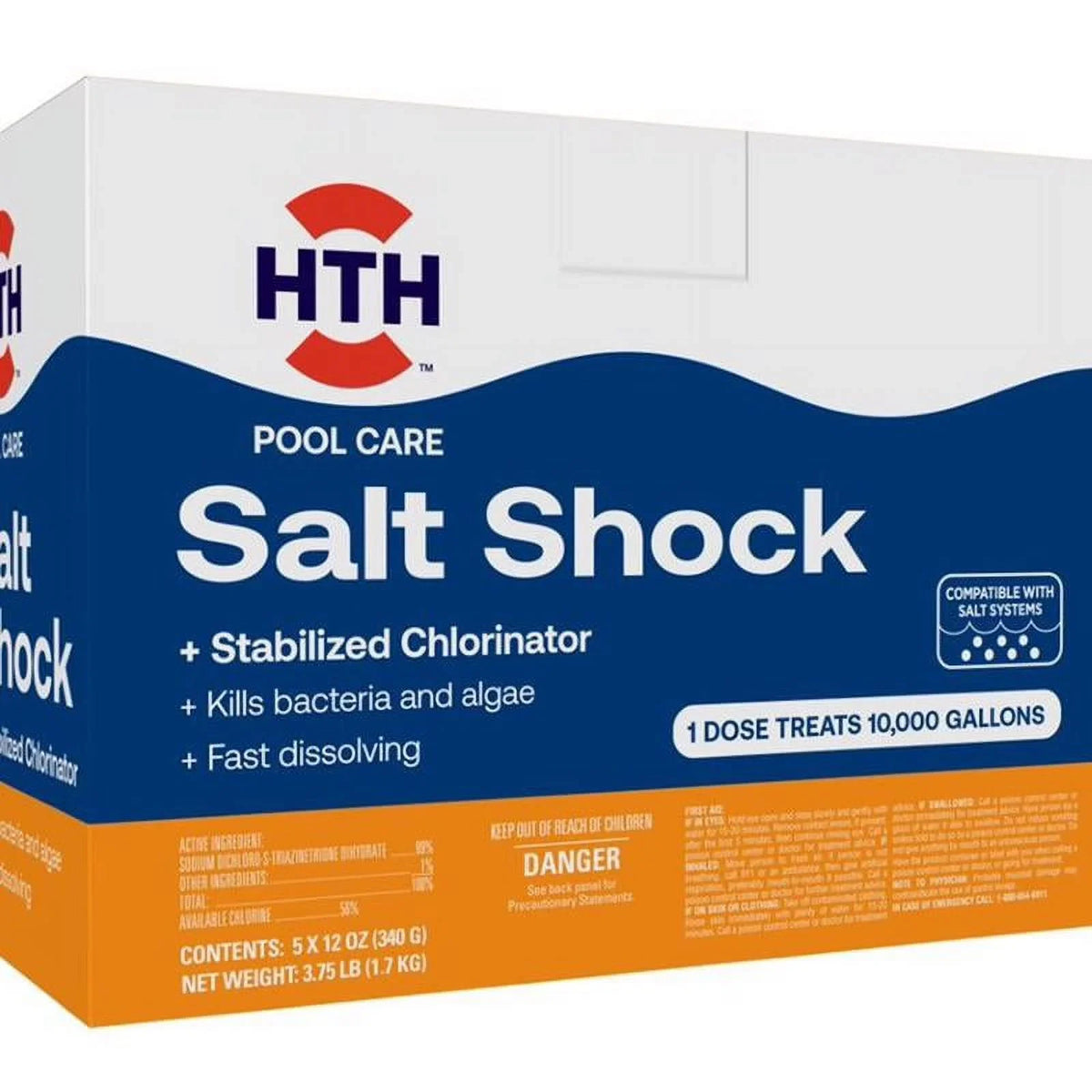 12oz of Shock x Pool Salt 5 HTH 6) (Pack