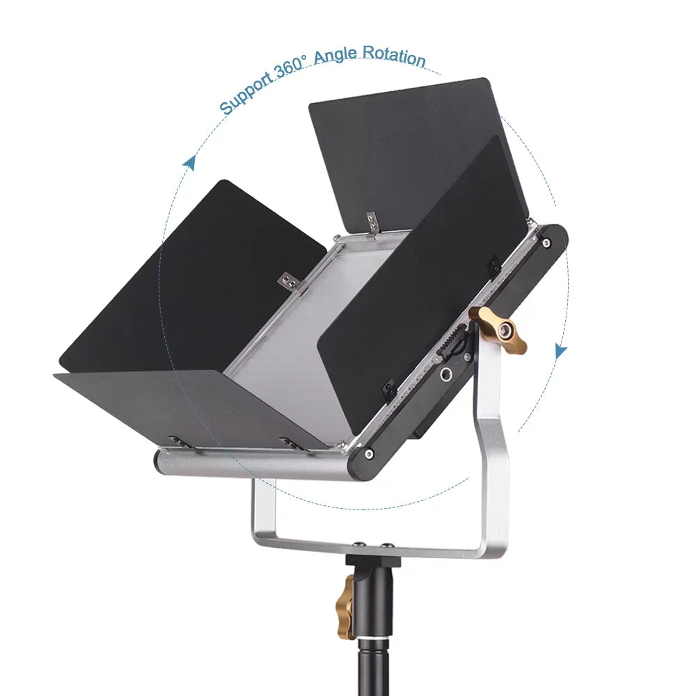 660 Kit Panel Panel Lamp,U Video Video U Studio Kit Bi-Color 3200-5600K Barndoor L-ED Dimmable 660 CRI Video L-ED Andoer-2 Studio Barndoor Photography CRI Professional Kit 85+ Bi-Color 3200-5600K