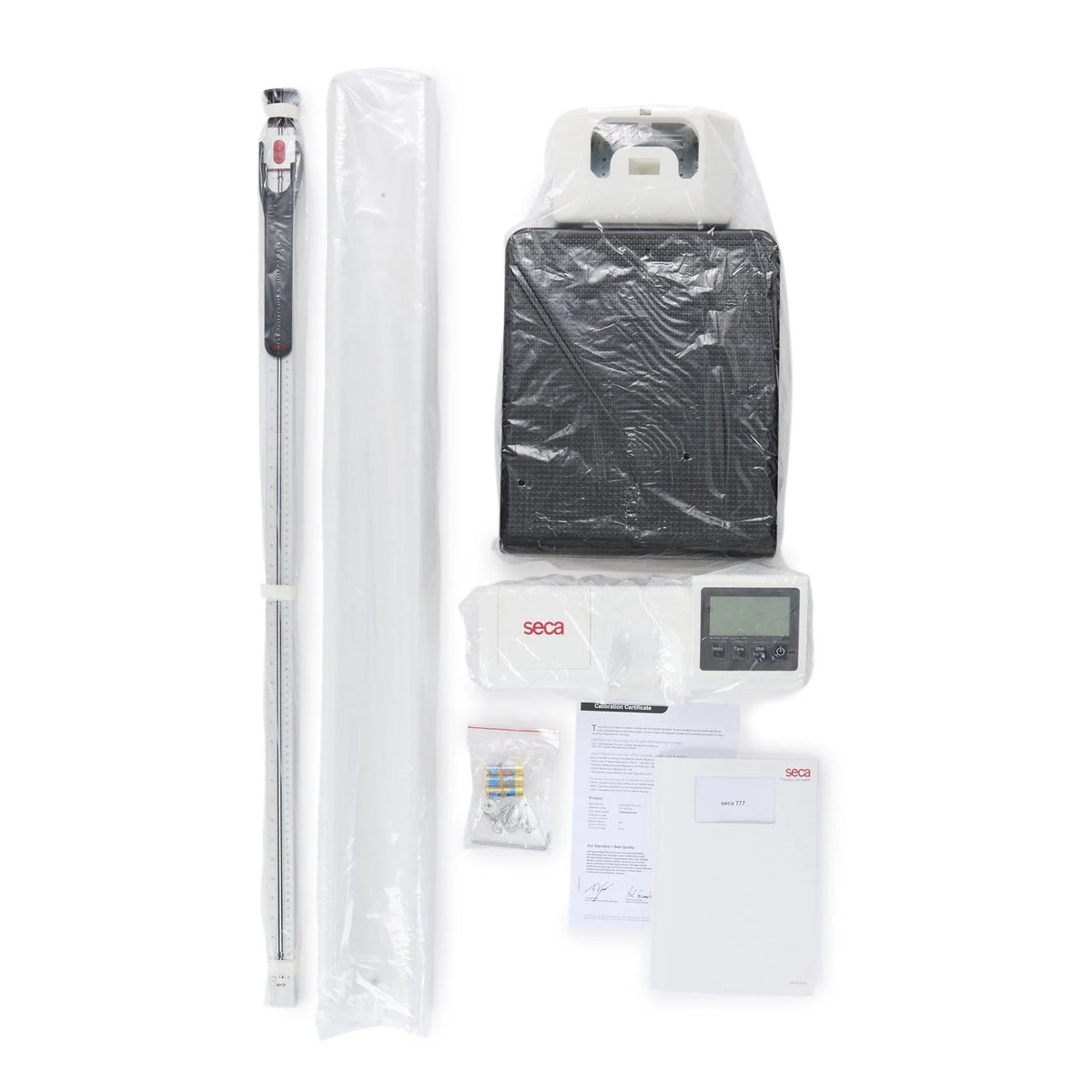 with (EA/1) Battery lbs. kg White / Display Column Operated Scale 550 Height Digital 777 Rod seca 250 Capacity