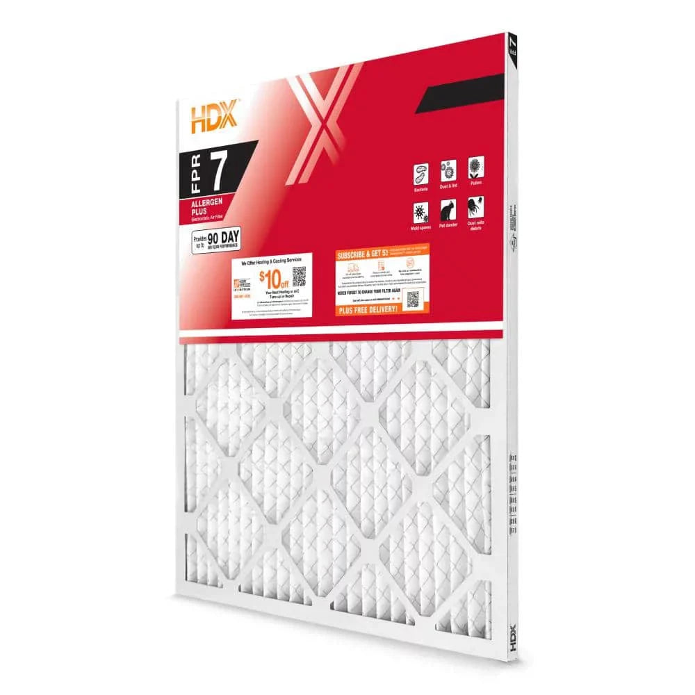 Allergen 7 Filter HDX x 1 Pleated x 20 25 Air FPR Plus in. in. (Pack in. 2) Of
