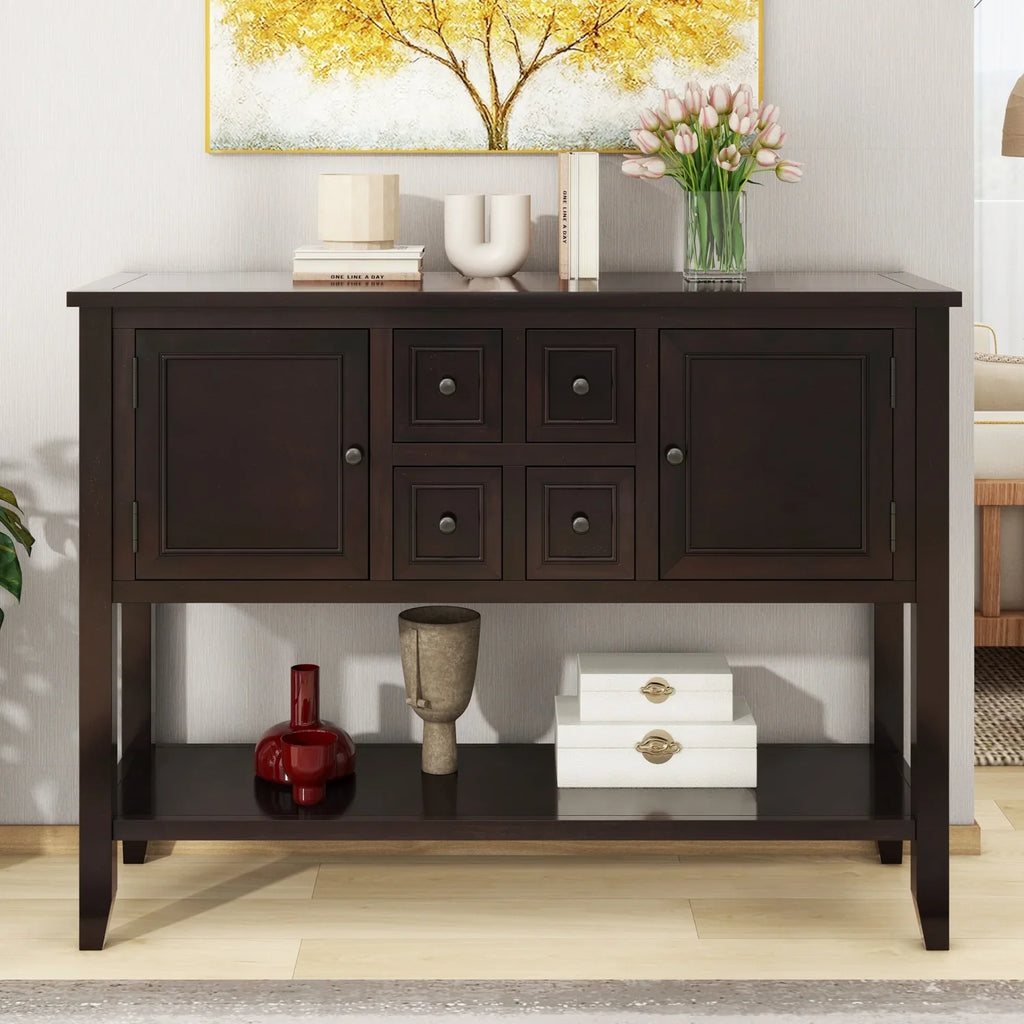 Entrances TREXM Drawers OLD Table and Series Living WF190263AAA) Vintage Small Shelf Storage Bottom for Kitchens Ample (White SKU Four and Cambridge Console Rooms with