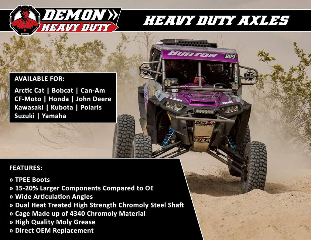 Larger (4”/6”(Gen2) Angles Swing Demon Reduction, Duty Lift On Heat Boot Am Kit) Front Super Unique Terrain Right for Kit Can Lift (2006-21) Axle 47 Heavy ATV Renegade/Outlander, Powersports Degrees