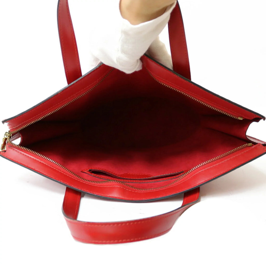 Epi Handbag (Fair) M52277 Red Pre-Owned Leather Sun Jack Castilean Ladies