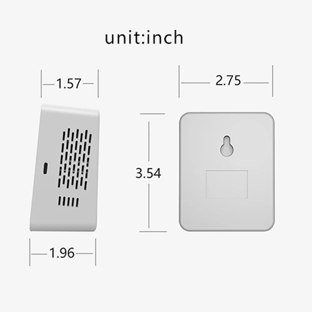 Wifi App Co2 Alarm grade Viewing Intelligent Sets Time Display Mobilephone Week 6 Date Temperature Desk Remotes Indoor 2 1 In Home Tvoc Air Clock Detector Hcho Detector Pm2.5 Humidity