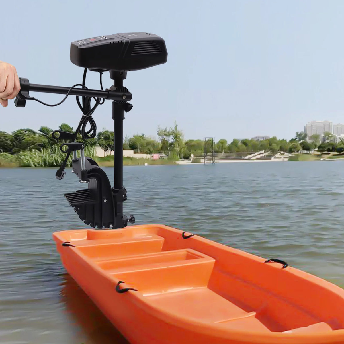 Rotatable Brushless Outboard 360° Display Motor Motor Electric 2300RPM Aiqidi 1400W Boat Motor Trolling 48V LED Fishing Engine
