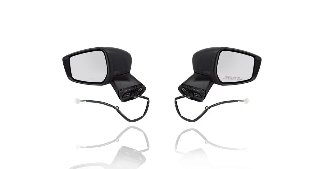 Nissan BEST 15-19 Right Left Driver - ,With Pair, Mirror Primed 963029MB0A Non-Heated, For/Fit Side Door + PACIFIC Passenger Note-S/S Camera View 963019MB0A, Cover, Without Versa Set - INC. Plus/SL/SV