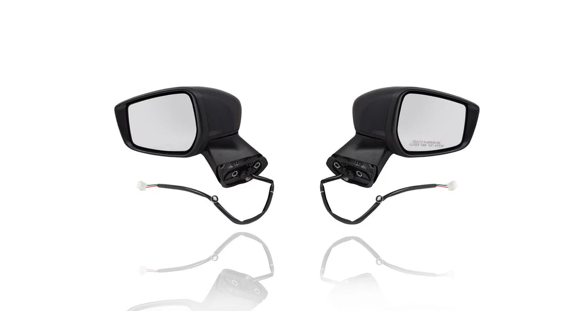 Nissan BEST 15-19 Right Left Driver - ,With Pair, Mirror Primed 963029MB0A Non-Heated, For/Fit Side Door + PACIFIC Passenger Note-S/S Camera View 963019MB0A, Cover, Without Versa Set - INC. Plus/SL/SV