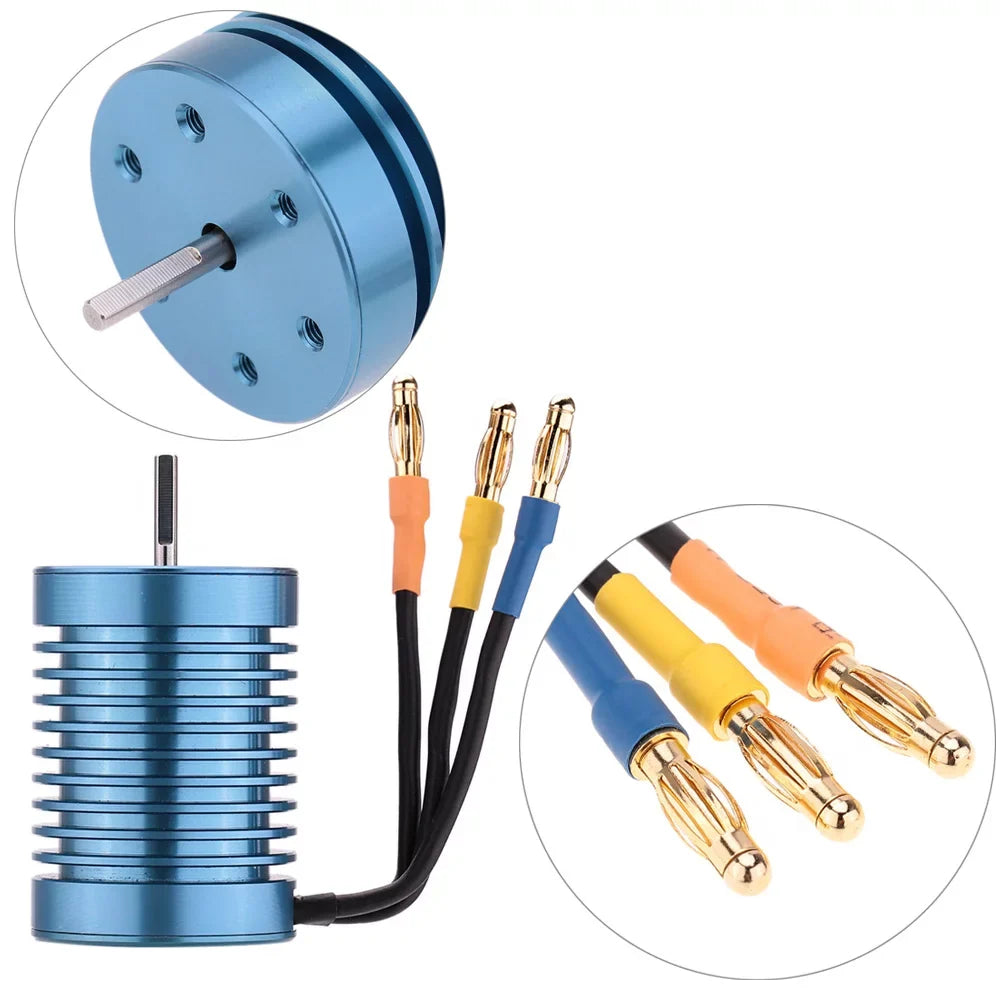 45a ESC, 45a 4370kv Off-road GeevorksMotor Qinquan Esc Ler 4370kv Rookin Motor 3650 Motor 4p and 4p 45a Speed Speed 1/10Off-road Speed 3650 With Huiop 45a Speed Car 1/10